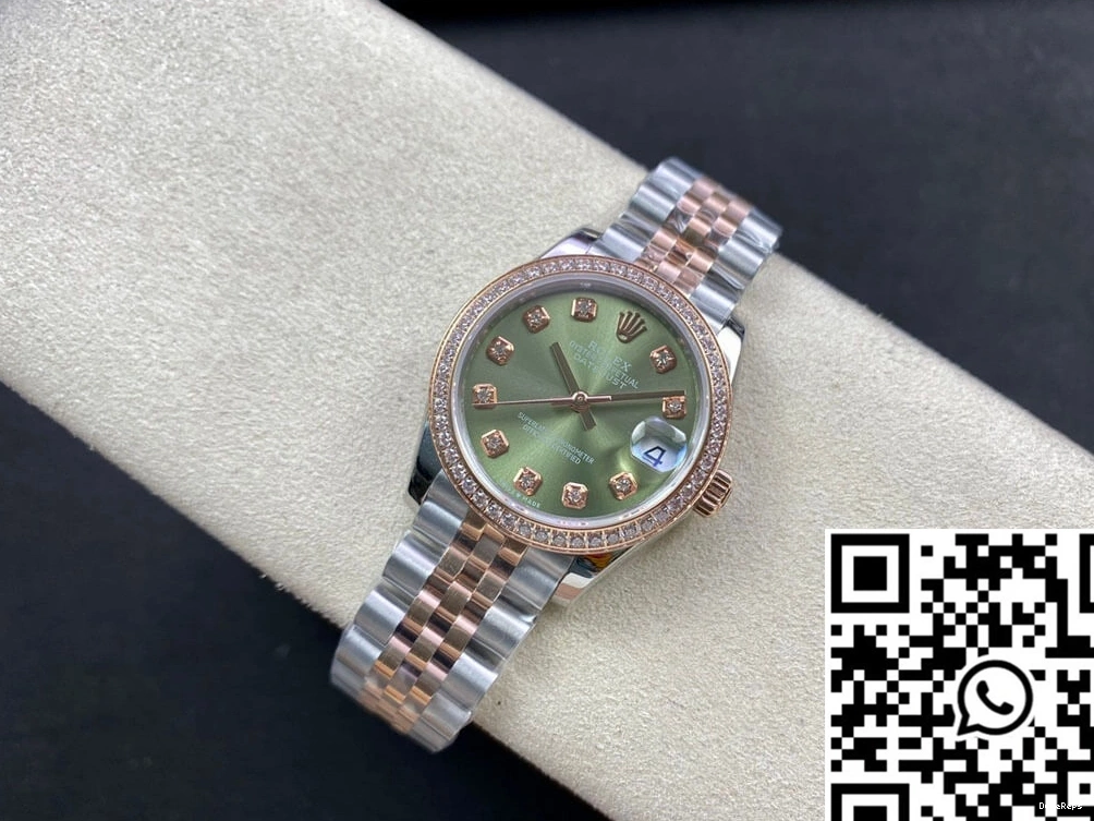 Dial Diamond-set 31MM Rolex Datejust Factory EW Green 1221